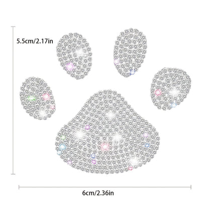Dog Paw Print Rhinestone Sticker NovaCart