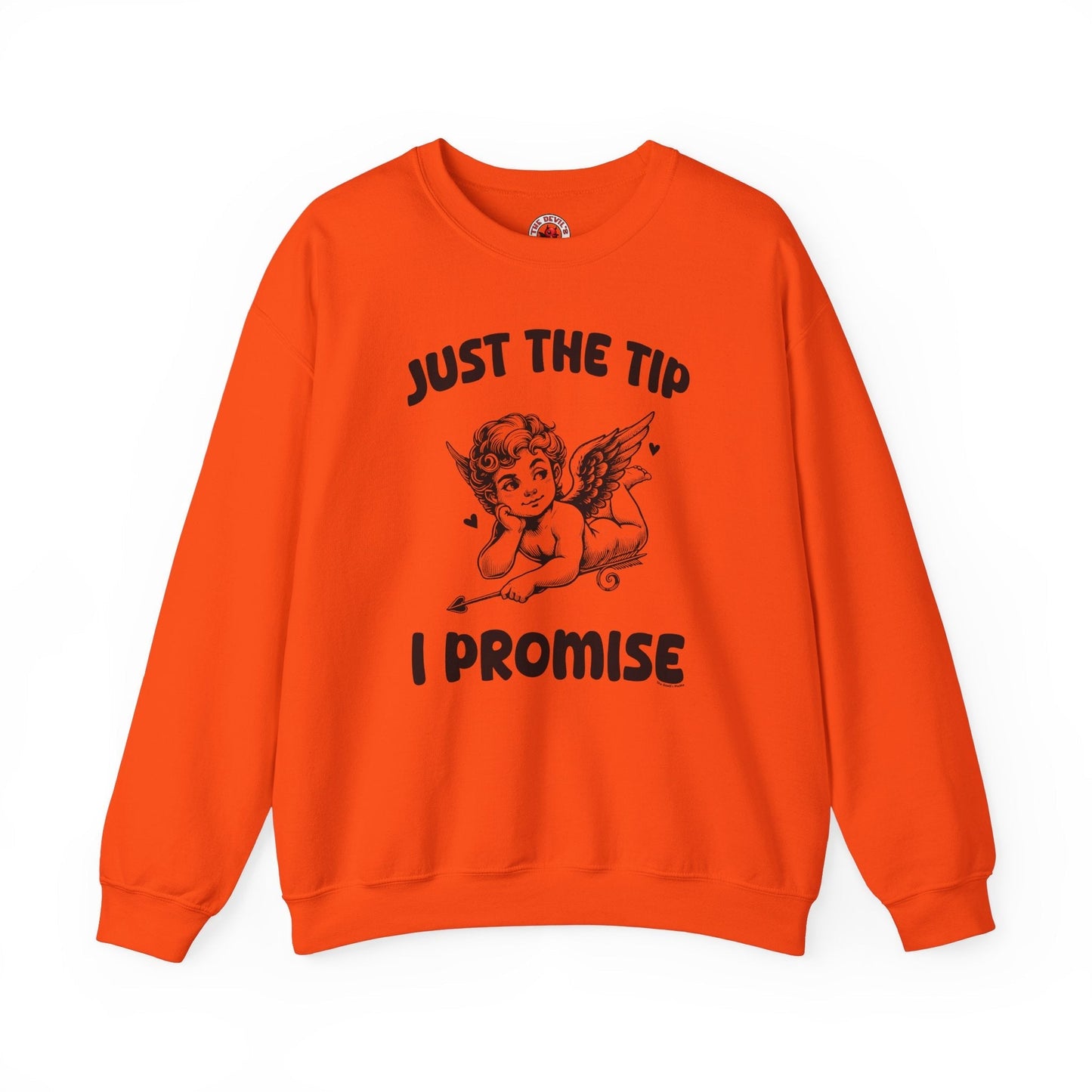 Just The Tip I Promise V-Day Crewneck Sweatshirt The Devil's Pickle