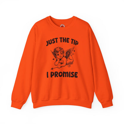 Just The Tip I Promise V-Day Crewneck Sweatshirt The Devil's Pickle