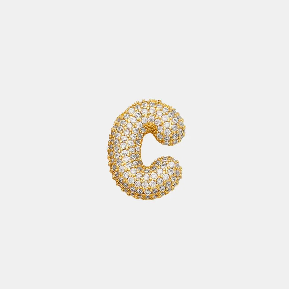 EmberLuxe "Glimmer" Bubble Letter Pendant (A-K) Ivory Embers