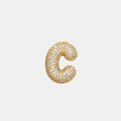 EmberLuxe "Glimmer" Bubble Letter Pendant (A-K) Ivory Embers