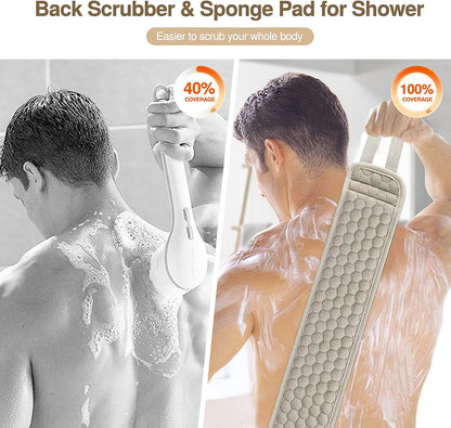 Deep Cleansing Back Scrubber for Men And Women - Exfoliates And Relaxes Your Body in The Shower Or Bath NovaCart