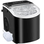 Countertop Portable Ice Maker – 26lb/24h, 9 Cubes/6min, Black