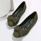 Women's Bow Flat Shoes Plus Size - Suede Casual Gommino SnagBag