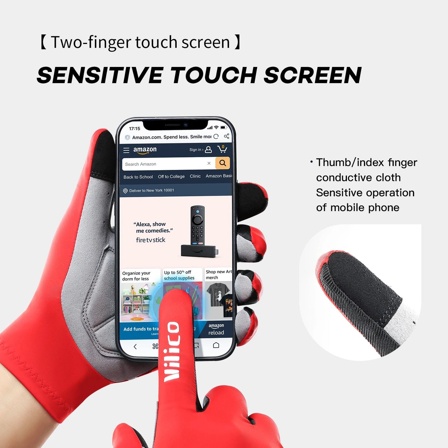 Outdoor mountain bike riding gloves shock-absorbing and anti-skid bike gloves