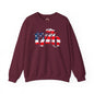 1776 American Flag Crewneck Sweatshirt The Devil's Pickle