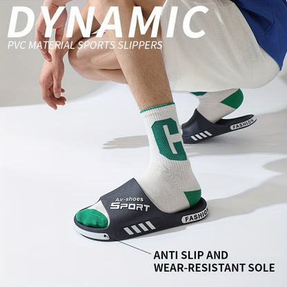 Affordable Summer Casual Slides for Men, Suitable for Outdoor Use And Home Bathrooms, Made of Non-Slip PVC NovaCart