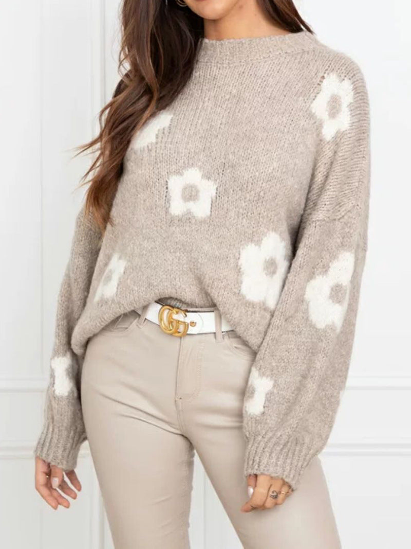 Autumn And Winter Women's Sweaters, Women's Floral Personalized Plus-size Trendy Sweaters See size chart under “more details” The Fashion Celestial
