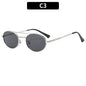 Retro Oval Dual-Beam Metal Sunglasses | UV Protection FitiqueFit