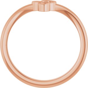 14K Rose .01 CTW Natural Diamond Trinity Contour Band Ethereal Legacy Boutiques