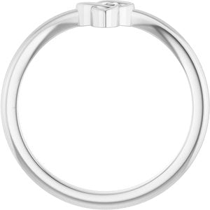 14K White .01 CTW Natural Diamond Trinity Contour Band Ethereal Legacy Boutiques