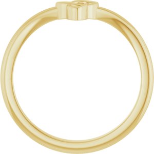 14K Yellow .01 CTW Natural Diamond Trinity Contour Band Ethereal Legacy Boutiques