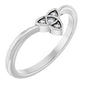 14K White .01 CTW Natural Diamond Trinity Contour Band Ethereal Legacy Boutiques