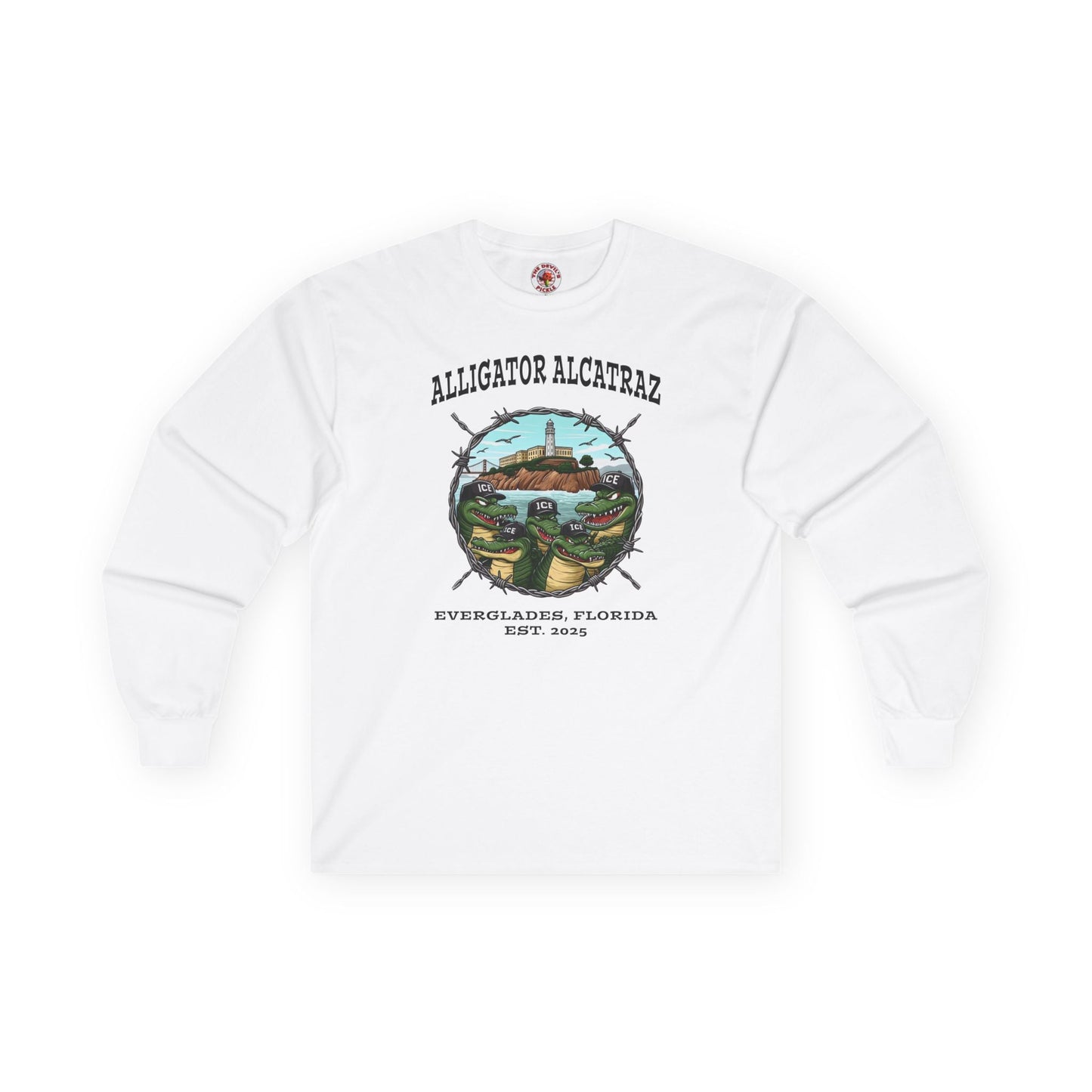 Alligator Alcatraz Long Sleeve Tee The Devil's Pickle
