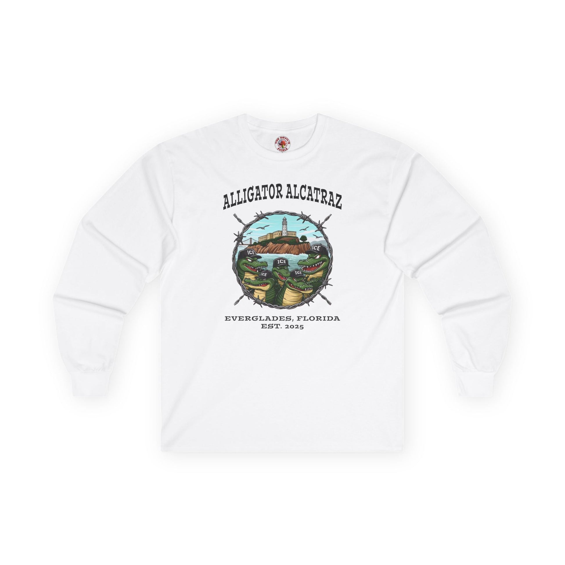 Alligator Alcatraz Long Sleeve Tee The Devil's Pickle