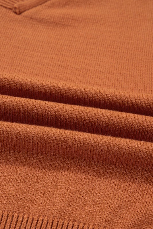 Colorblock Raw Edge Bubble Sleeve V-Neck Sweater Shop Style & More | Fresh Looks, Everyday Deals & Free Shipping