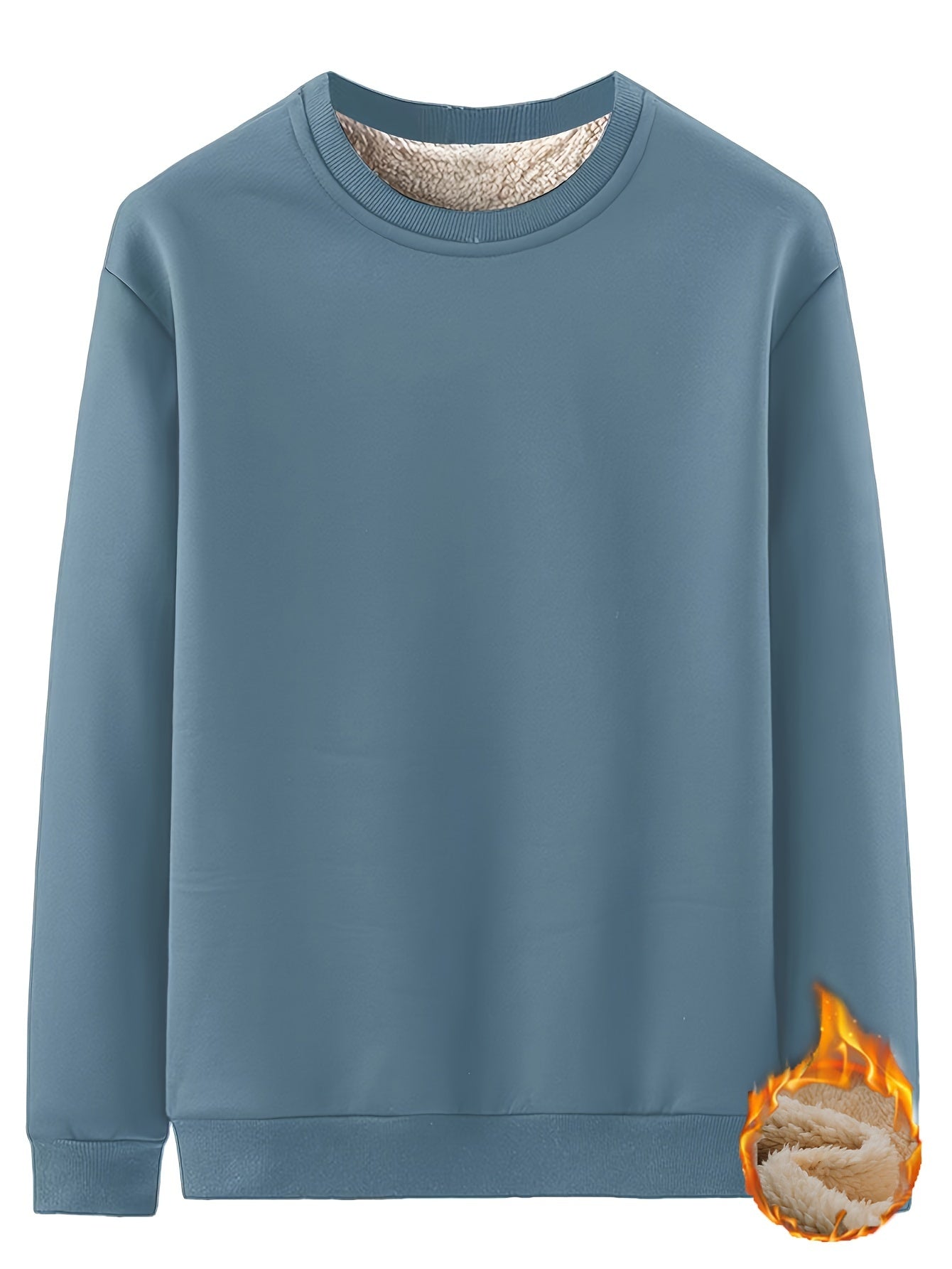New Men's Casual Fashionable Solid Color Crew Neck Sweatshirts For Autumn And Winter NovaCart