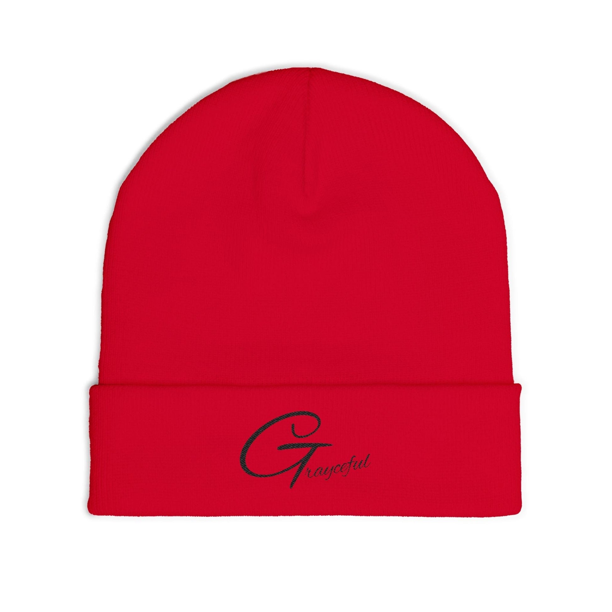 Grateful Embroidered Knit Beanie, Cozy Winter Hat, Gift for Her, Casual Beanie, Trendy Cap, Fall Accessories Grayceful LLC