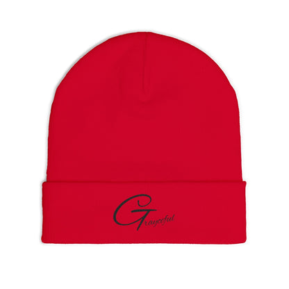 Grateful Embroidered Knit Beanie, Cozy Winter Hat, Gift for Her, Casual Beanie, Trendy Cap, Fall Accessories Grayceful LLC
