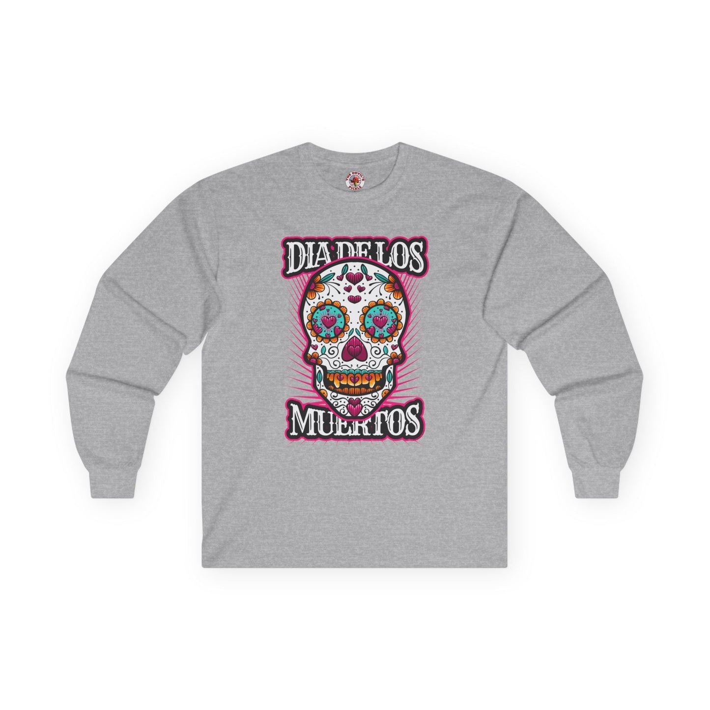 Dia De Los Muertos Skull Long Sleeve Tee The Devil's Pickle