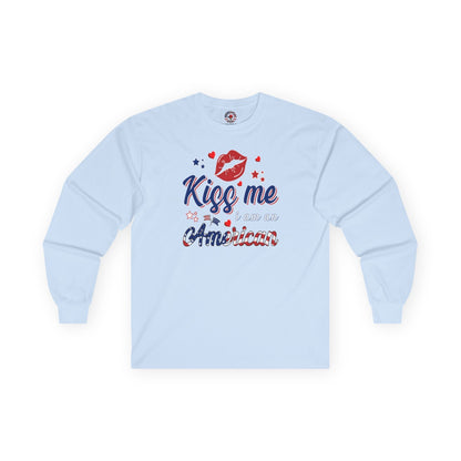 Kiss Me I Am An American Long Sleeve Tee The Devil's Pickle