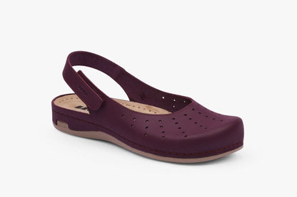 Nana by LEON- Women’s Leather Sandal- Open Heel and Velcro Ankle Strap LEON Footwear USA