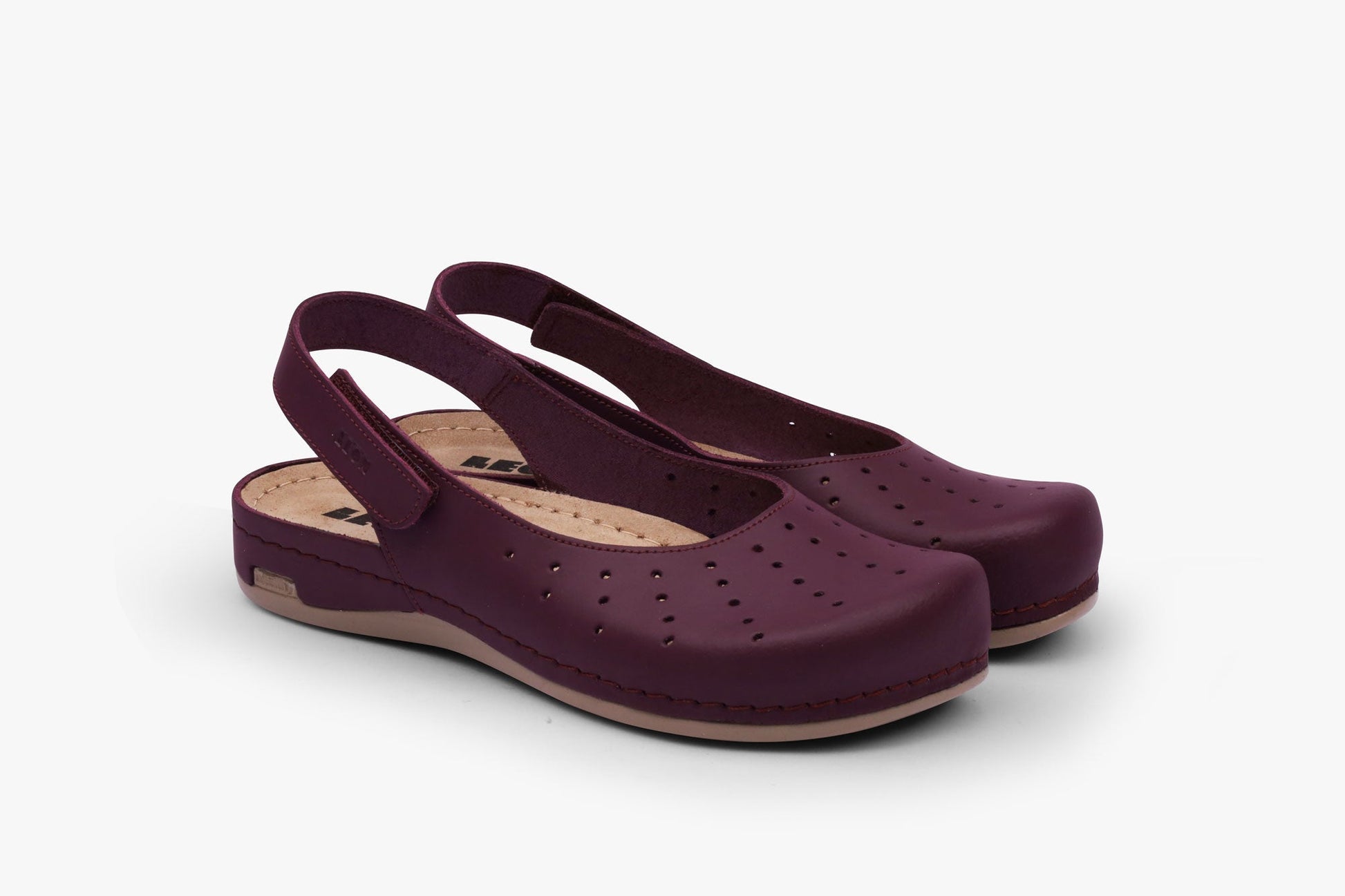 Nana by LEON- Women’s Leather Sandal- Open Heel and Velcro Ankle Strap LEON Footwear USA
