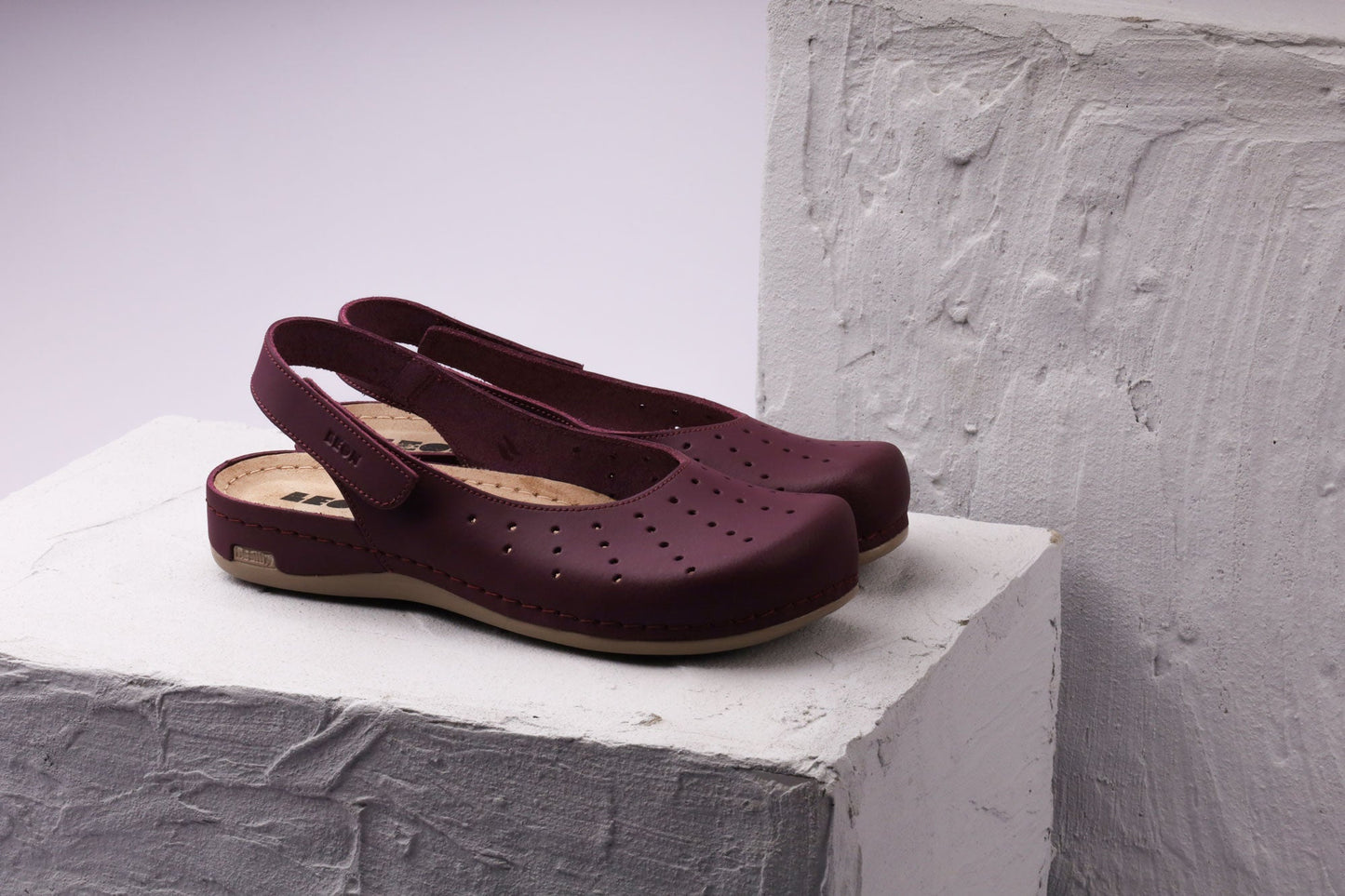 Nana by LEON- Women’s Leather Sandal- Open Heel and Velcro Ankle Strap LEON Footwear USA