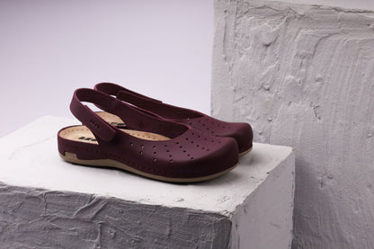 Nana by LEON- Women’s Leather Sandal- Open Heel and Velcro Ankle Strap LEON Footwear USA