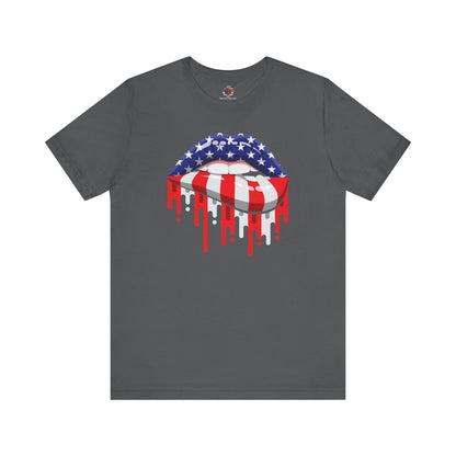 American Flag Lips T-Shirt The Devil's Pickle
