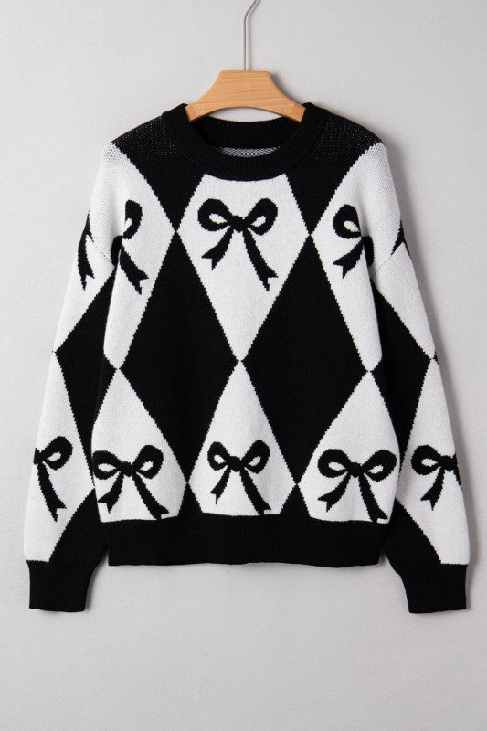 Daetta Rhombus Knit Loose Sweater Shop Style & More | Fresh Looks, Everyday Deals & Free Shipping