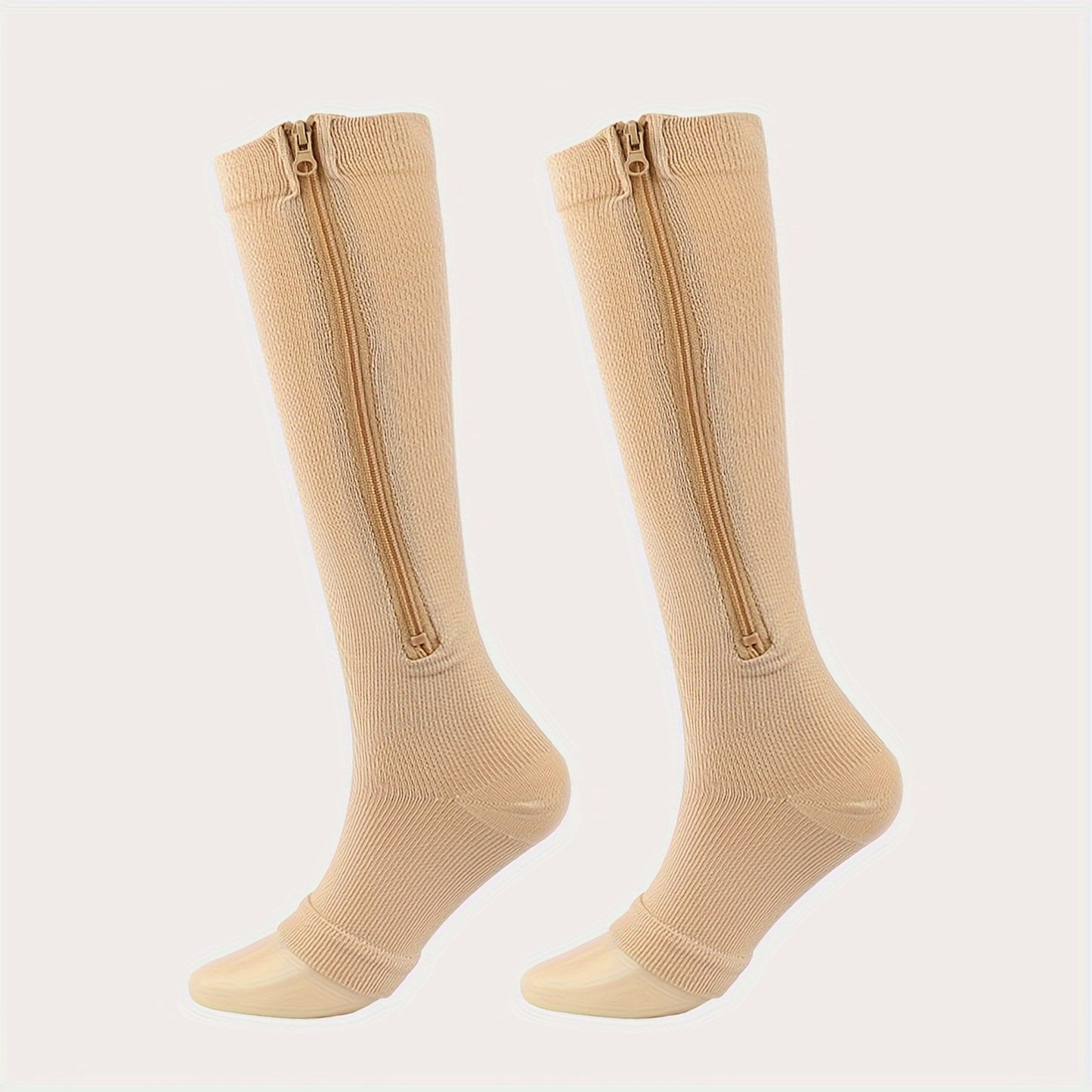 Toeless Compression Socks With Side Zipper For All Day Wear, Sports Socks NovaCart