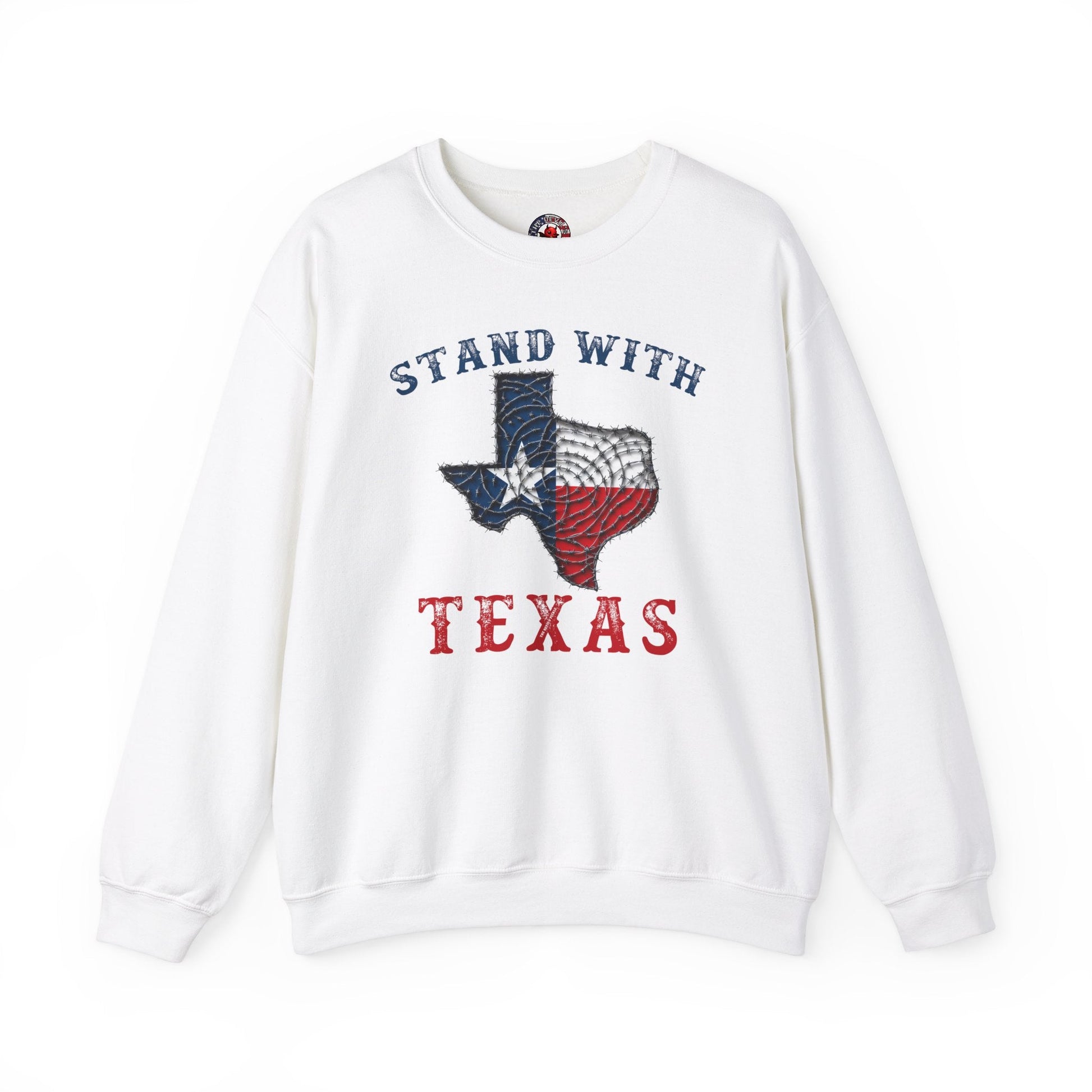 Stand With Texas Crewneck Sweatshirt The Devil's Pickle