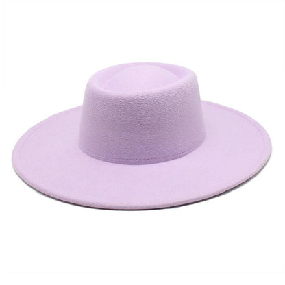Ella Wide Brim Wool Jazz Hat – Stylish Felt Hat in 16 Colors Country in My Heart