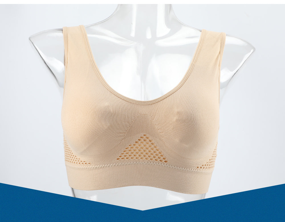 Plus Size Sports Bras for Women Seamless Bra with Pads Big Size Bralette Push Up Brassiere Bra Vest NovaCart