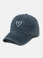 Embroidered Heart Washed Cotton Baseball Cap New Era Fashion LLc