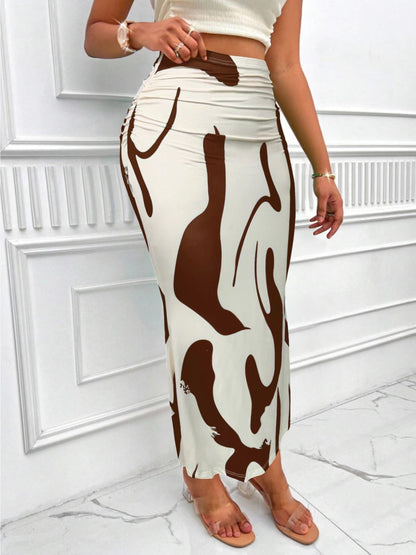 Popular Women's Dress With Zebra Pattern Tight Fitting High Waisted Fish Tail Fashion Skirt Grayceful LLC