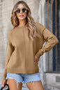 Solid Front Center Seam Drop Shoulder Sweater Shop Style & More | Fresh Looks, Everyday Deals & Free Shipping