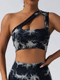Seamless One-Shoulder Bra & Scrunch Leggings Set - High Waisted Yoga Pants FitiqueFit