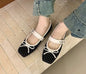 Polka Dot Bow Mary Jane Ballet Flats – Suede Slip-On FitiqueFit