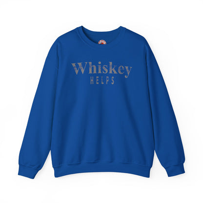 Whiskey Helps Crewneck Sweatshirt The Devil's Pickle