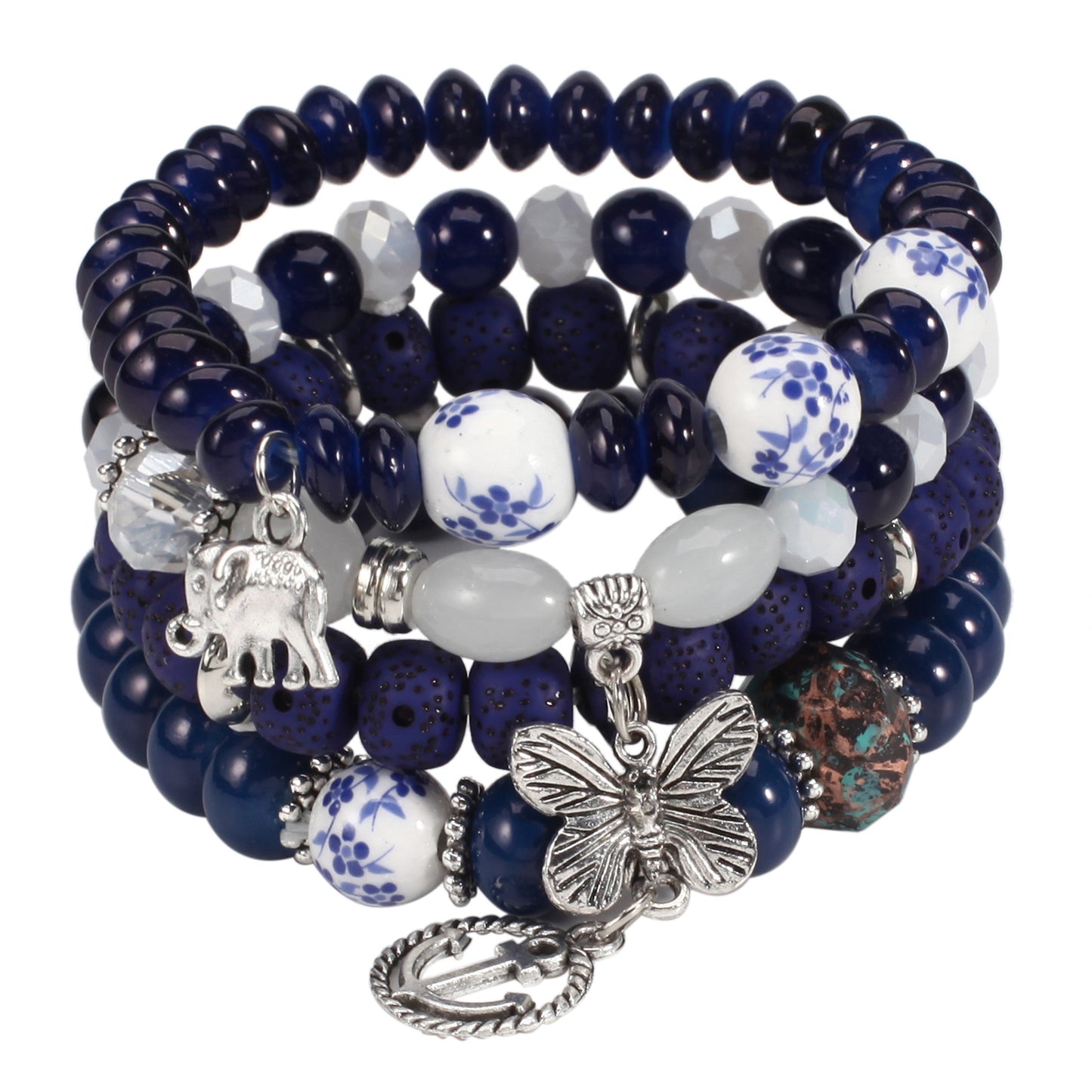 [Women's Bohemian Bracelet Set] Bohemian Bracelets Set for Women - Stackable Stretch Multilayer Beads Bracelet NovaCart