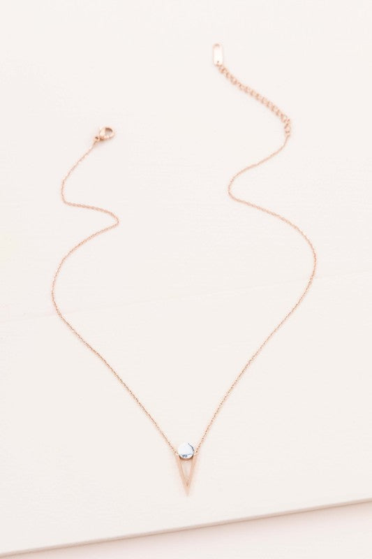 Tensly Point Stone Necklace | Rose Gold (14K) Shop Style & More | Fresh Looks, Everyday Deals & Free Shipping