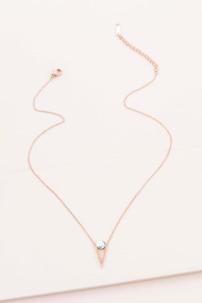 Tensly Point Stone Necklace | Rose Gold (14K) Shop Style & More | Fresh Looks, Everyday Deals & Free Shipping