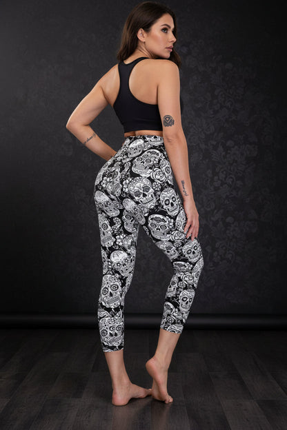 Cropped High-Rise Print Leggings – USA Flag Print Patriotic Workout Pants - 19 Styles FitiqueFit