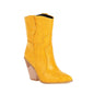 Cowgirl Chic High Heel Ankle Boots - Trendy Denim and Leather Boots for Women Country in My Heart