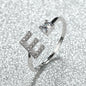 Popular Fashion Silvery AZ Letter Ring Initials Wedding Love Couple Rings Bridesmaid Gift NovaCart