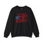 Raise It High American Flag Crewneck Sweatshirt The Devil's Pickle