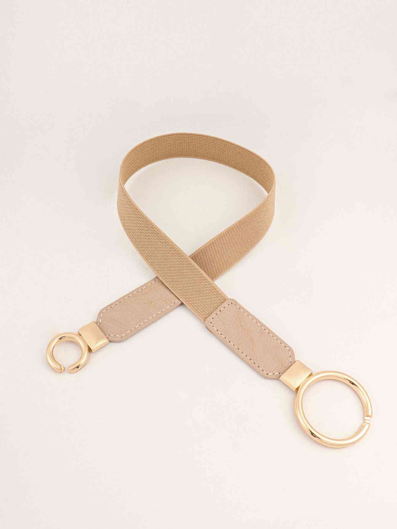 ElegantStyle Double Ring Buckle Elastic PU Belt – Adjustable Comfort Fit See size chart under “more details” The Fashion Celestial