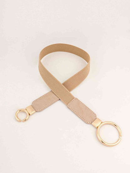 ElegantStyle Double Ring Buckle Elastic PU Belt – Adjustable Comfort Fit See size chart under “more details” The Fashion Celestial